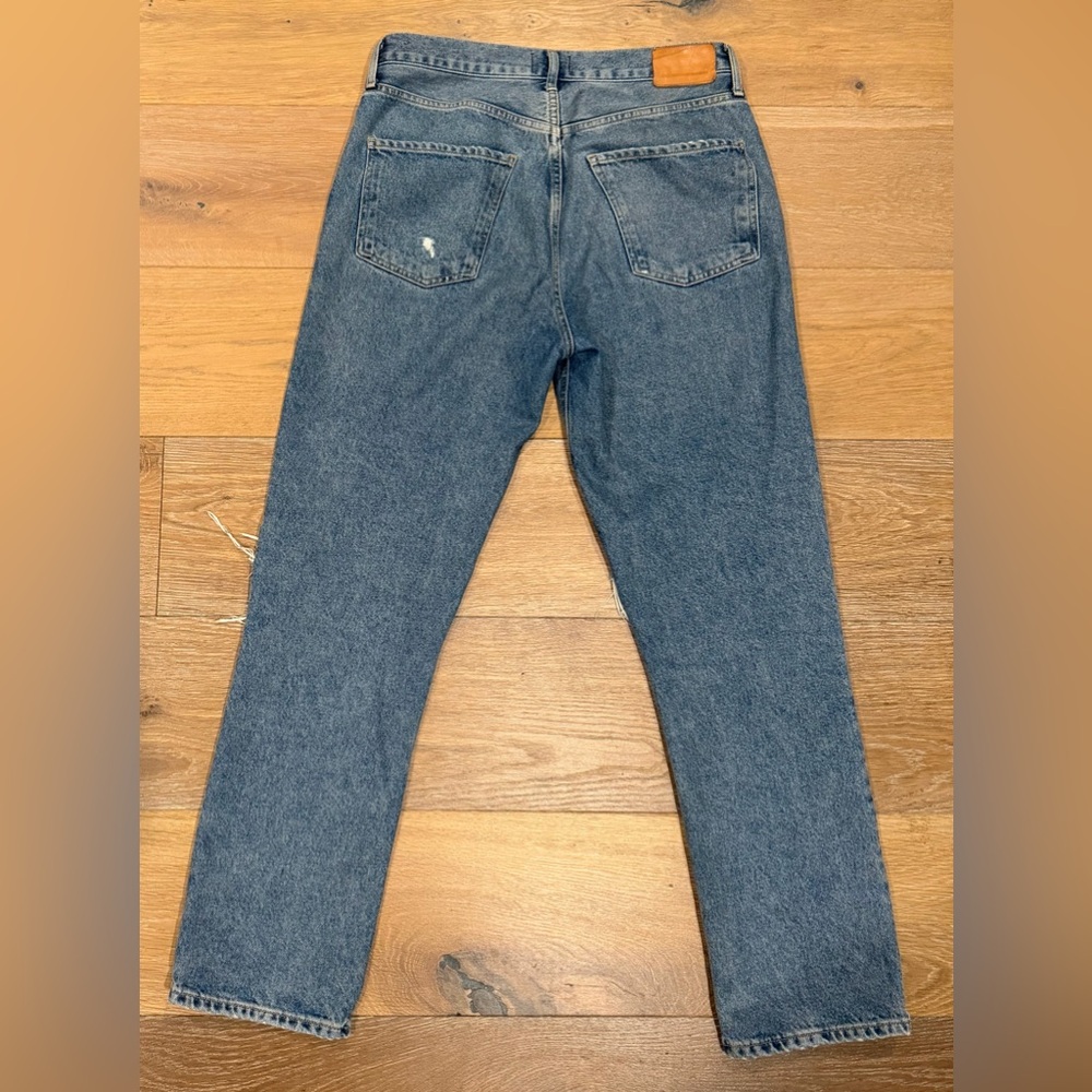 CITIZENS of HUMANITY Sabine Straight Leg High Waist Ripped Blue Jeans Size 29 - Picture 4 of 14